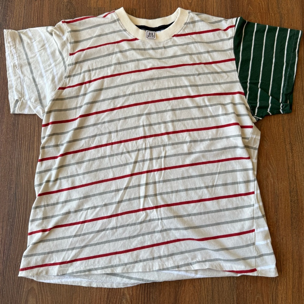 Big Bud Press - mismatched striped tee - XL
